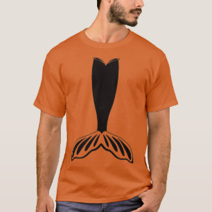 Camiseta Esbozo de cola de sirena de la silueta con fidelid