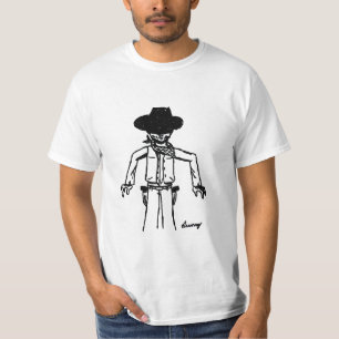 Camiseta Esbozo de Cowboy Mens Value T-Shirt