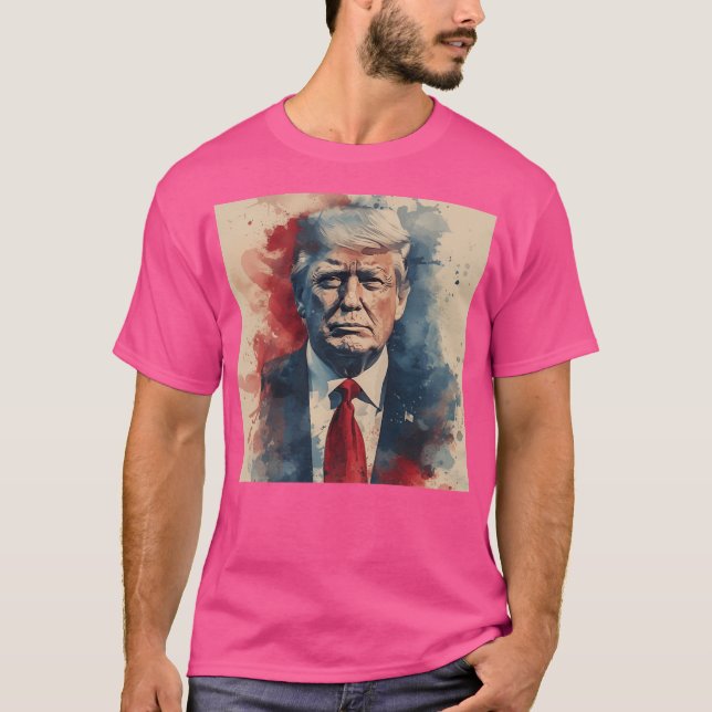 Camiseta Esbozo De Donald Trump (Anverso)