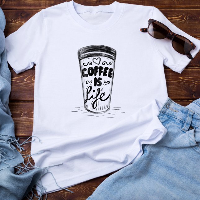 Camiseta Esbozo de Doodle divertido Leer café es Copa de la (Subido por el creador)