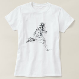 Camiseta Esbozo de ejecución abstracta