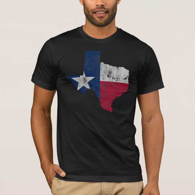 Camiseta Esbozo de Estado de época de la bandera de Texas (Anverso)
