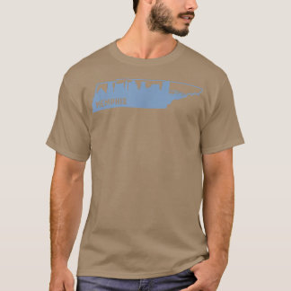 Camiseta Esbozo de estado de Guay Blue Tennessee