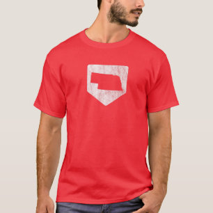 Camiseta Esbozo de estado de la placa base de béisbol de Gu