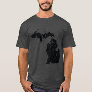 Camiseta Esbozo de estado de Michigan con problemas sobredi