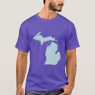 Camiseta Esbozo de estado de origen de Michigan sobredimens