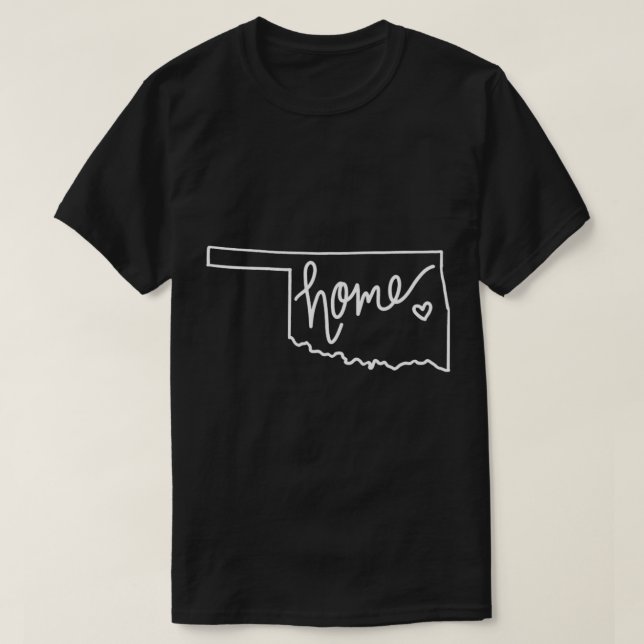 Camiseta Esbozo de estado del hogar de Oklahoma (1) (Diseño del anverso)