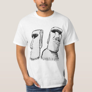 Camiseta Esbozo de estatuas de la antigua isla de Pascua