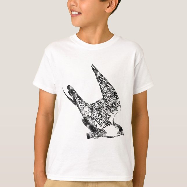 Camiseta Esbozo de halcón de Peregrine (Anverso)