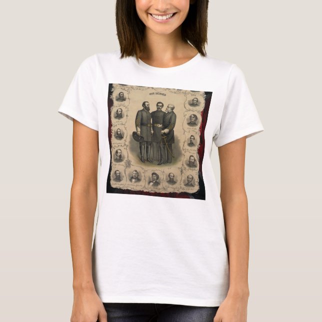 Camiseta Esbozo de héroes de la guerra civil (Anverso)