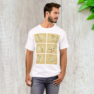 Camiseta Esbozo de instrumentos musicales