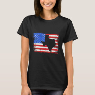Camiseta Esbozo de la bandera norteamericana de Texas con p
