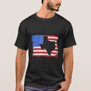 Camiseta Esbozo de la bandera norteamericana de Texas con p