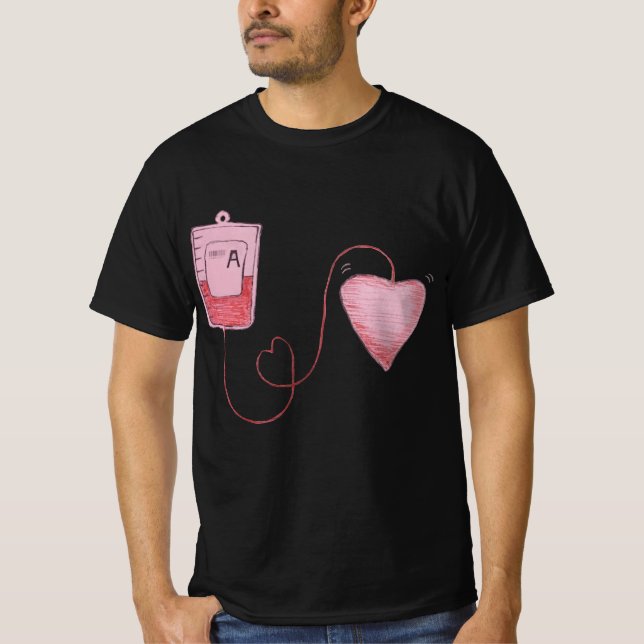 Camiseta Esbozo de la circulación sanguínea (Anverso)