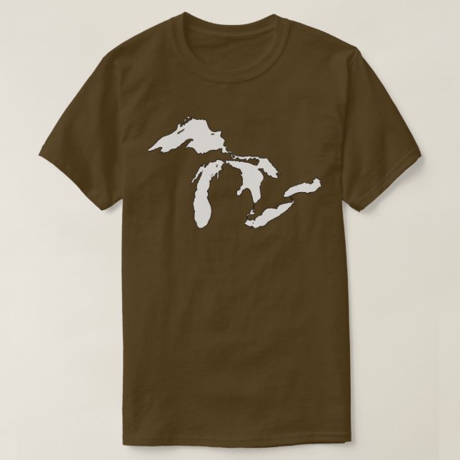 Camiseta Esbozo de los Grandes Lagos (Diseño del anverso)