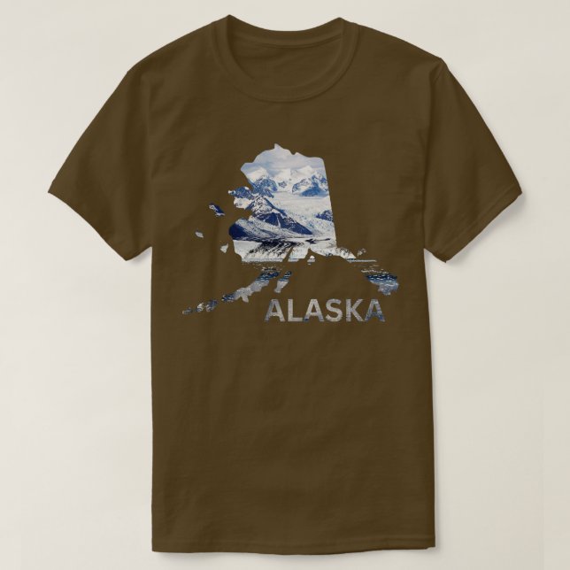 Camiseta Esbozo de mapa de Alaska TShirt (Diseño del anverso)