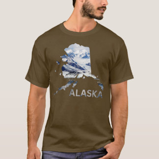 Camiseta Esbozo de mapa de Alaska TShirt