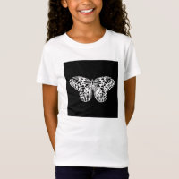 Esbozo de mariposa, blanco y negro