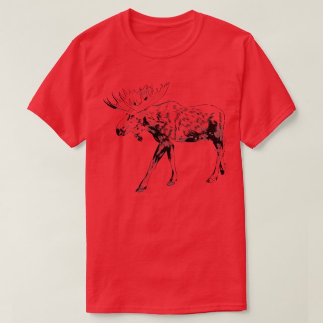 Camiseta Esbozo de Moose (Diseño del anverso)