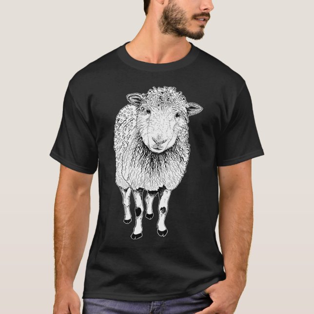 Camiseta Esbozo de ovejas (Anverso)
