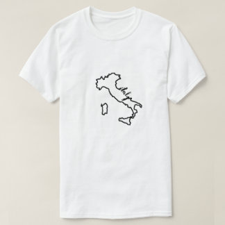 Camiseta Esbozo de país italiano con escritura italiana mod