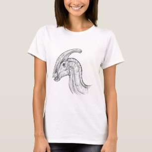 Camiseta Esbozo de Parasaurolophus