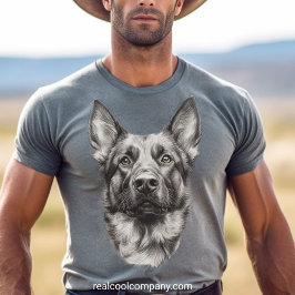 Camiseta Esbozo de pastor alemán adorable perro adorable