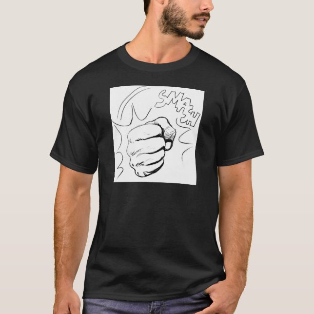 Camiseta Esbozo de resumen de arte pop retro (Anverso)