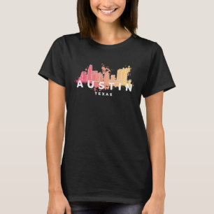 Camiseta Esbozo de Silhouette Skyline de Austin Texas USA
