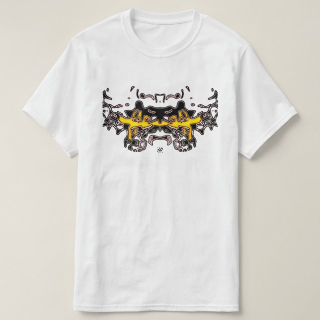 Camiseta Esbozo de tigres (amarillo 4) (Diseño del anverso)