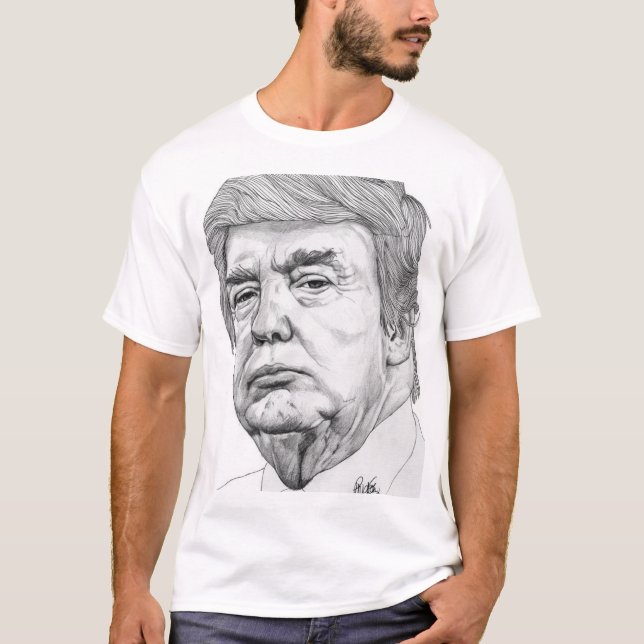 Camiseta Esbozo de Trump (Anverso)