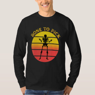 Camiseta Esbozo De Un Hueso Para Elegir El Costo De Hallowe