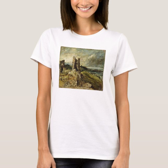 Camiseta Esbozo del Castillo de Hadleigh (recto) (aceite en (Anverso)