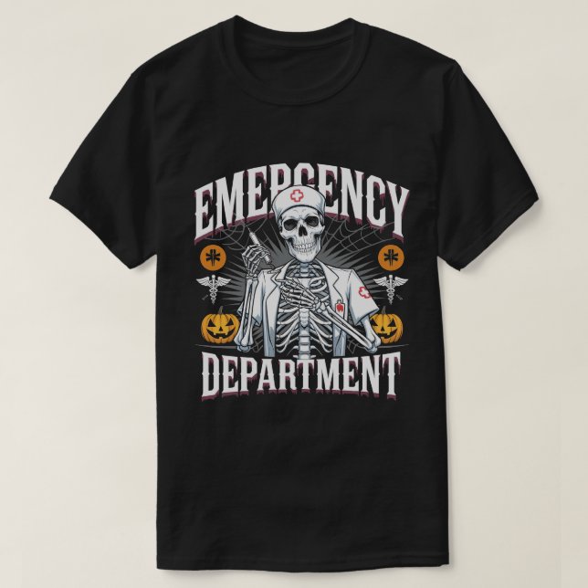 Camiseta Esbozo del Departamento de Emergencia Enfermera de (Diseño del anverso)