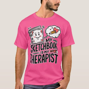 Camiseta Esbozo del libro de esbozo de la terapia