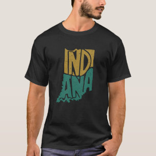Camiseta Esbozo del mapa de estado de Indiana con problemas