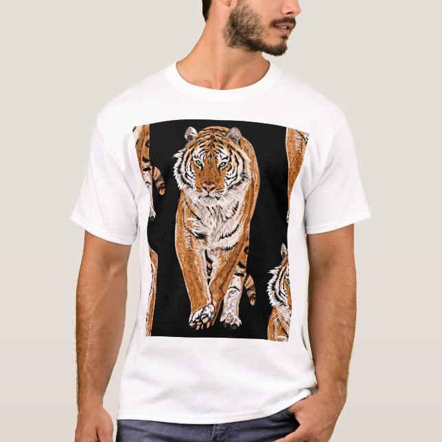 Camiseta Esbozo del tigre de Bengala: Impresión de animales (Anverso)