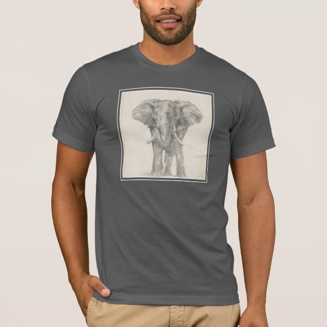 Camiseta Esbozo elefante (Anverso)