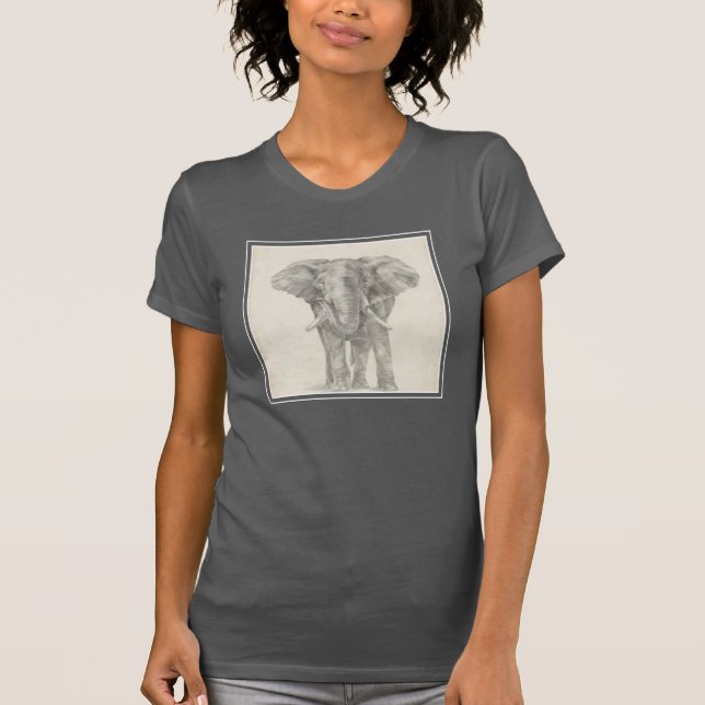 Camiseta Esbozo elefante (Anverso)