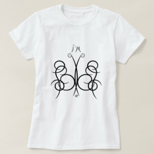 Camiseta Esbozo estilizado de mariposa