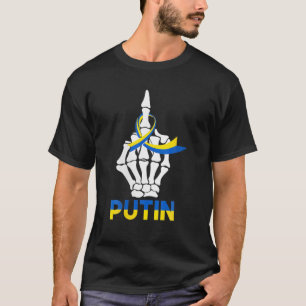 Camiseta Esbozo femenino con mano de Ucrania puck Futin Ucr