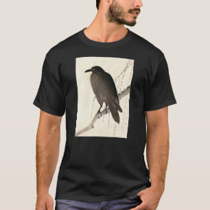 Camiseta Esbozo japonés de un cuervo