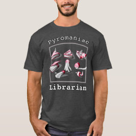 Camiseta Esbozo Libros Bibliotecarios Pirómanos Impreso Del