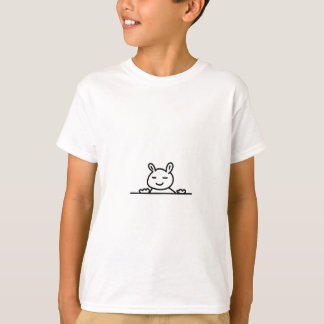 Camiseta Esbozo Personalizado de Conejo Peekaboo Classic