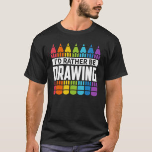 Camiseta Esbozo - Preferiría Estar Dibujando