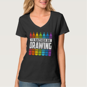 Camiseta Esbozo - Preferiría Estar Dibujando