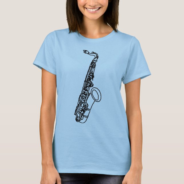 Camiseta Esbozo saxofónico (Anverso)