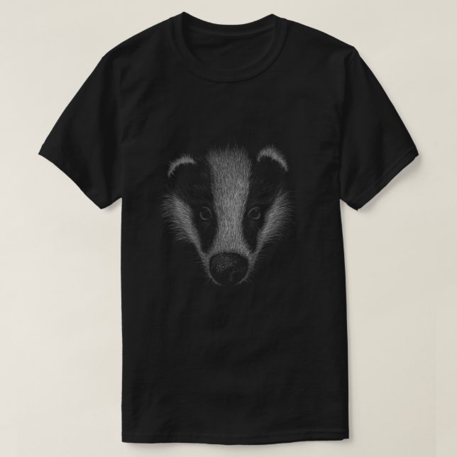 Camiseta Esbozo WildLifeArt Dibujo de lápiz europeo (Diseño del anverso)