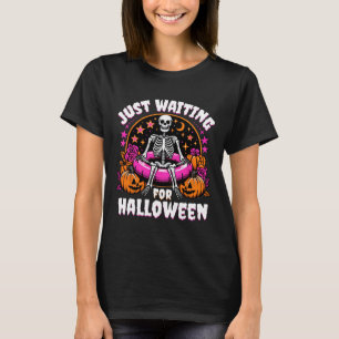Camiseta Esbozos Mujeres Esperando Halloween