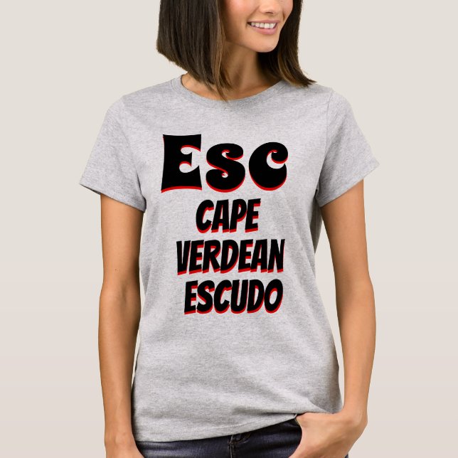 Camiseta Esc Escudo blanco caboverdiano (Anverso)